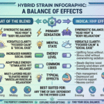 Hybrid cannabis strain effects infographic